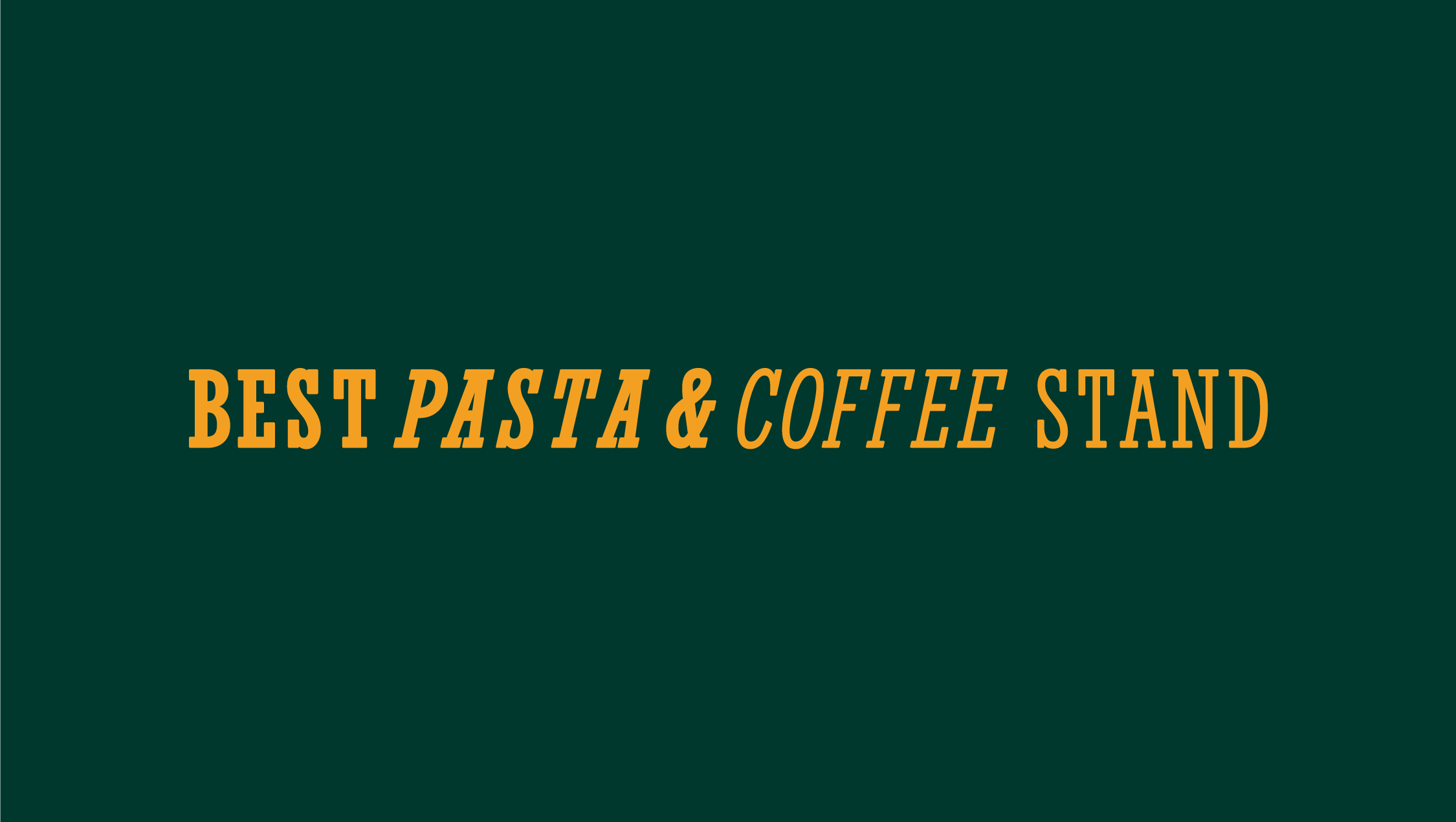 Best Pasta & Coffee Stand<br>Logo